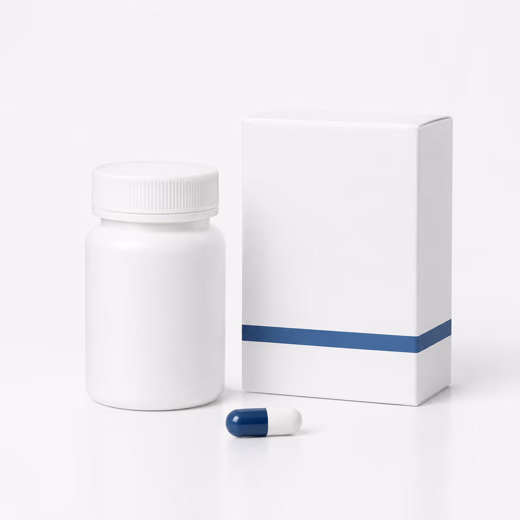 Illustrative oral capsule packaging